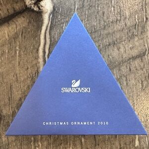 2010 2009 2007 Swarovski Triangular Blue Ornament Box Annual edition NIB